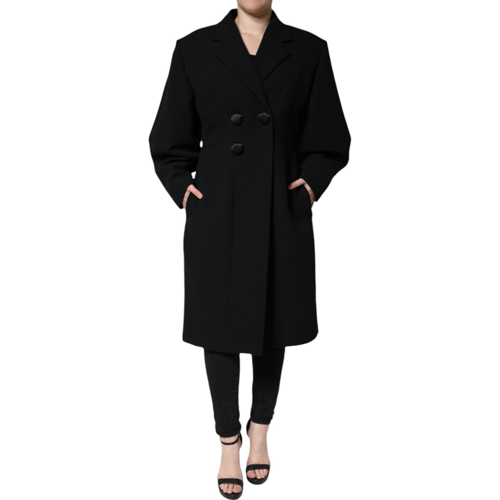 DOLCE & GABBANA ジャケット ブラック　GUCCI　ネクタイ Single-breasted wool and silk jacket with patch in Blue for