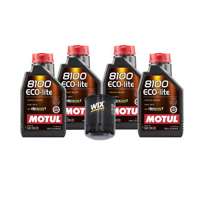 4L Motul 8100 ECO-LITE 0W20 Wix Filter Motor Oil Change Kit API SP-RC For Subaru