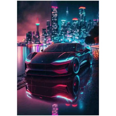 Retro JDM Car Auto Road Picture Art 70s 80s City Painting Artwork Poster Wall