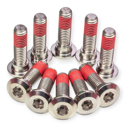 10x Titanium Front Disc Rotor Bolts Screws for Kawasaki Vulcan 650 S