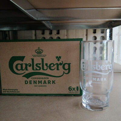 Carlsberg Becher aktuelles Design 6x Glas 0,3 l Gastro