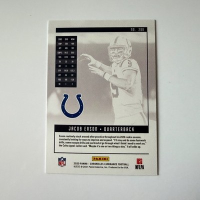 2020 Panini Luminance Football #208 Jacob Eason RC Pink