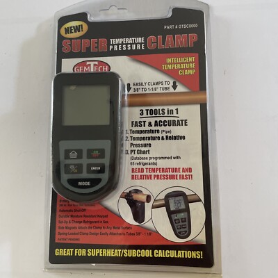 Super Temperature Clamp Heat Sub Cool Calculator with Thermostat GTSC8000 GEMTEC