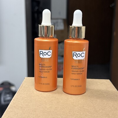 RoC Revive and Glow Vitamin C Serum, 2-pack, 1.7 oz New