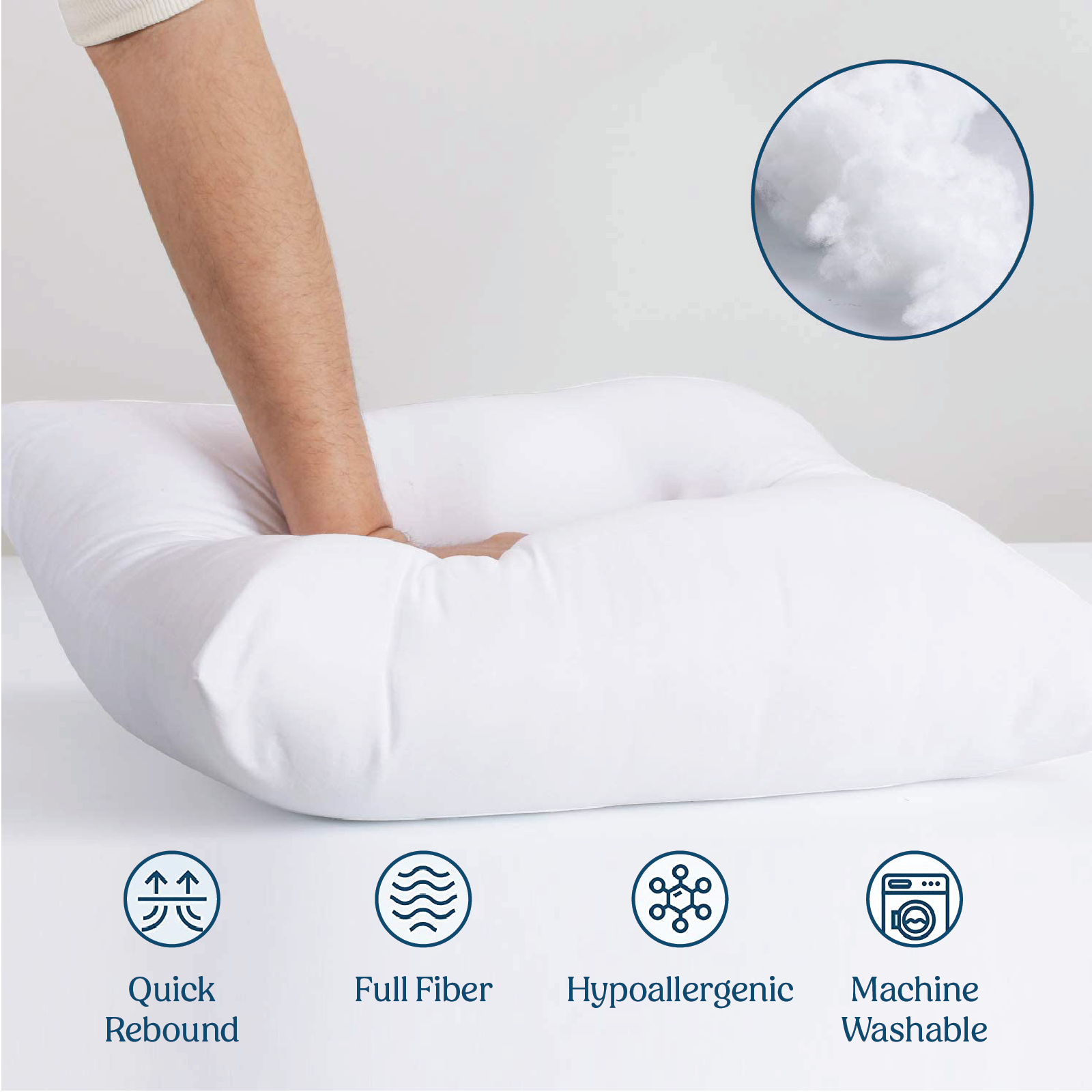 Pack of 4 Throw Pillows Insert Ultra Soft Bed & Couch Sofa Decorative Pillows 