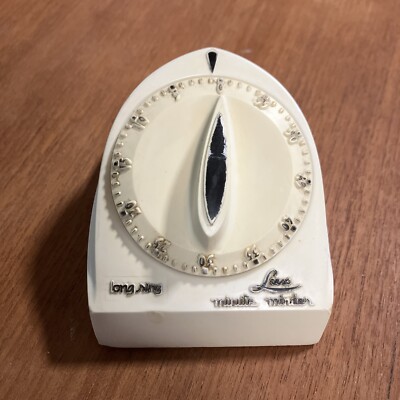 Lux White & Black 60 Minute Minder Kitchen Timer Long Ring