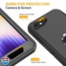 jaroco for iPhone SE Case 2022/2020/3rd/2rd,iPhone 8/7 case [Shockproof] [Dropproof] [Military Grade Drop Tested] with Non-Slip Removable Heavy Duty Full Body Phone Case-Black