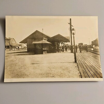 SEASIDE PARK NEW JERSEY RAILROAD STATION 7IN BY 5IN  B/ W PHOTO