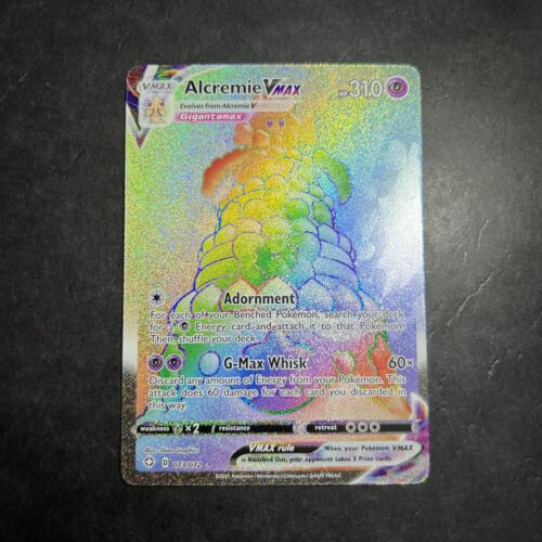Alcremie Vmax 073/072 Shining Fates - NM Full Art Rainbow Alcremie Vmax 073/072 Shining Fates - NM Full Art Rainbow