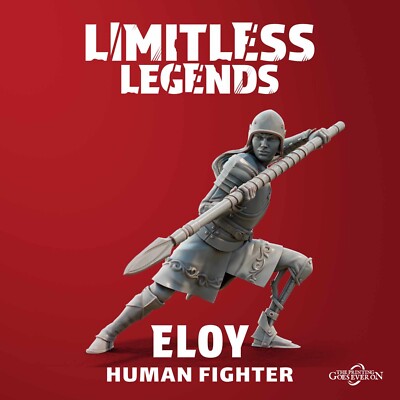 Human Fighter - Eloy - Female | Limitless Legends | D&D Miniature 32mm