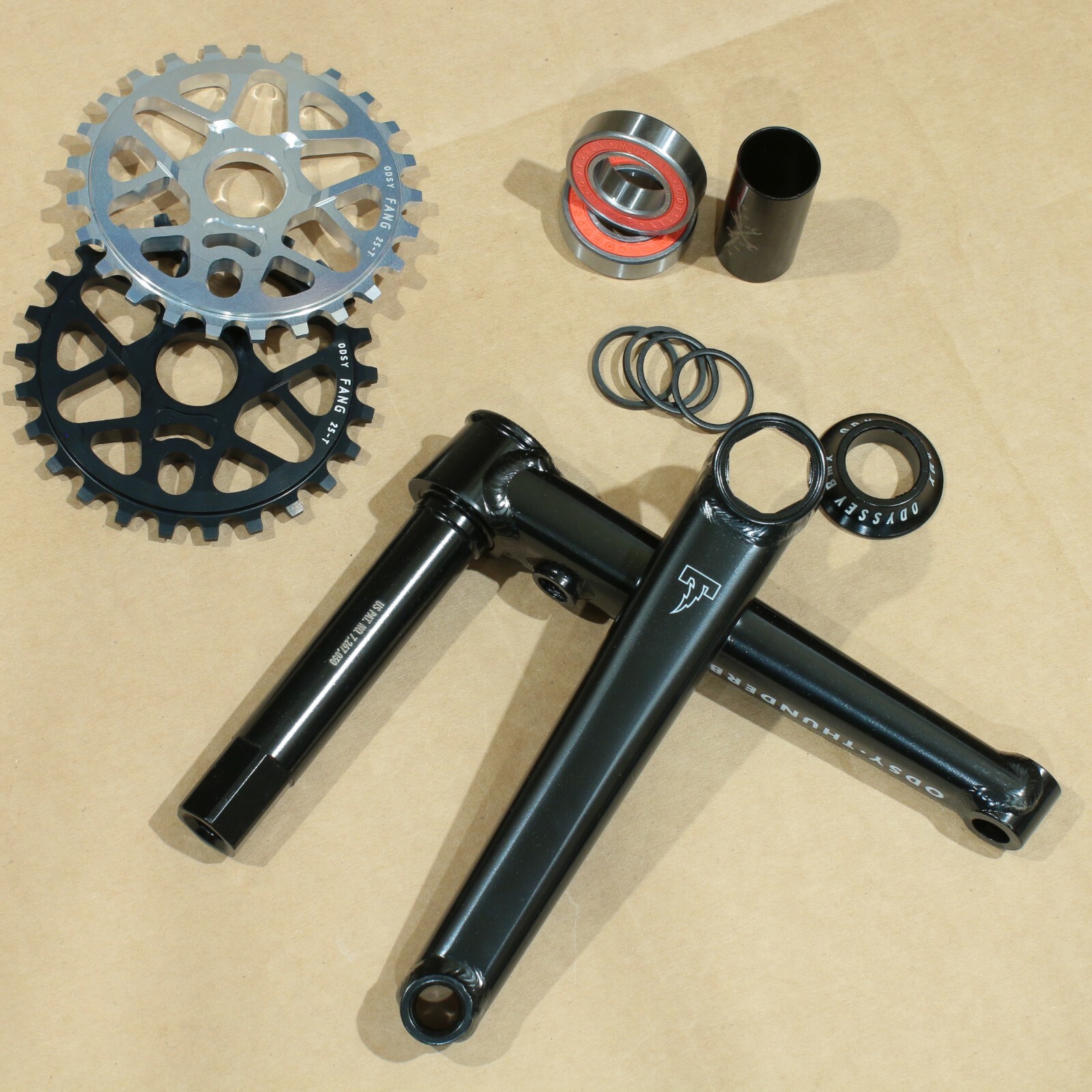BMX ODYSSEY　クランク ODYSSEY BMX BIKE THUNDERBOLT+ BICYCLE CRANK + FANG SPROCKET