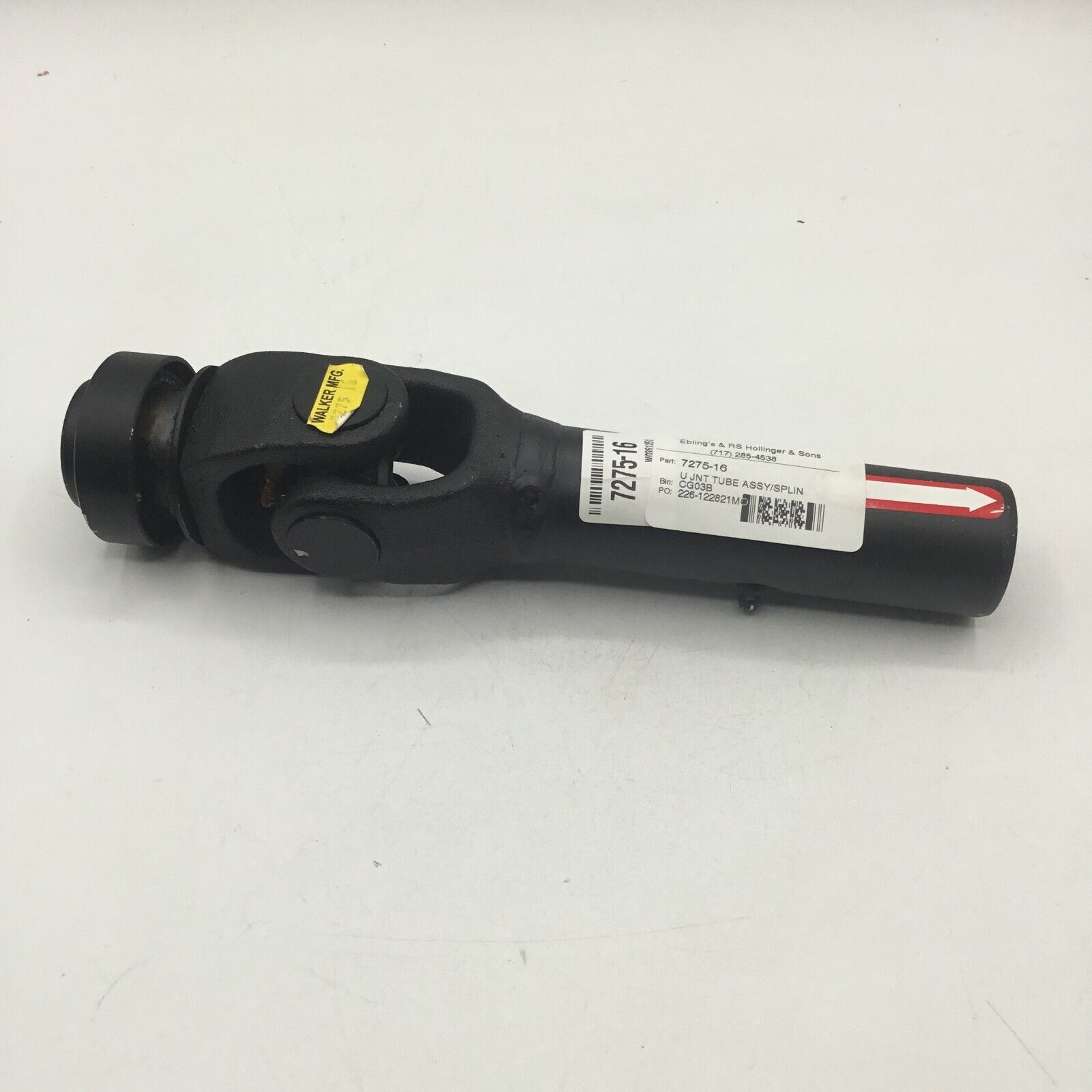 New OEM Walker U Joint Tube ASM With Splines 7275-16 MC MT New OEM Walker U Joint Tube ASM With Splines 7275-16 MC MT