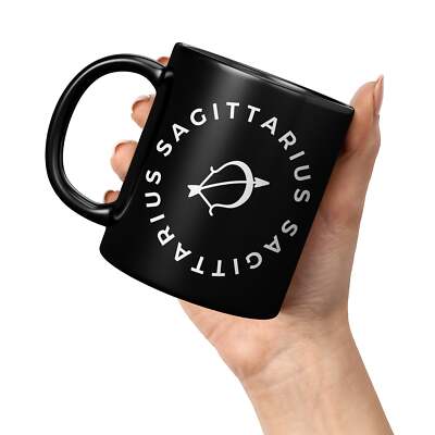 Sagittarius Black Mug
