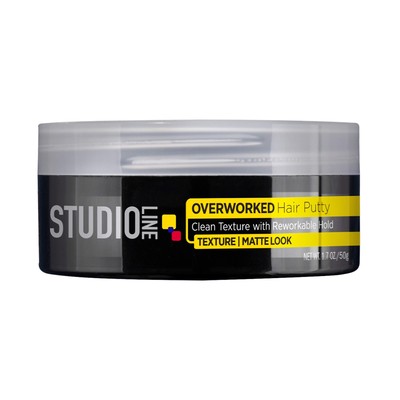L'Oreal Paris Studio Line Overworked Hair Putty, 1.7 Ounce (Pack of 4) Natural