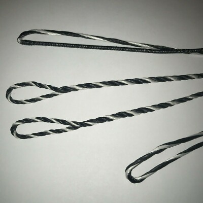 44'' Actual Length BLACK & WHITE B-50 FLEMISH TWIST BOWSTRING Fits Bear Super Mag