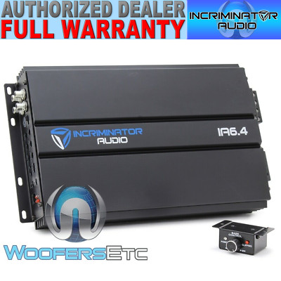 INCRIMINATOR AUDIO IA6.4 4-CHANNEL 220W X 4 RMS COMPONENT SPEAKERS AMPLIFIER NEW
