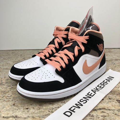 Preowned Nike Air Jordan 1 Mid Se ‘peach Mocha' Dh0210100 Women's 12 / Men's 10.5 ModeSens