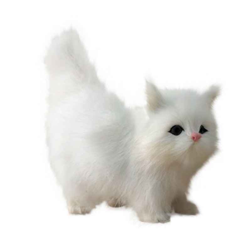 Simulation Cat Toy Soft Plush Cats Stuffed Realistic Kitten Decoration Kids