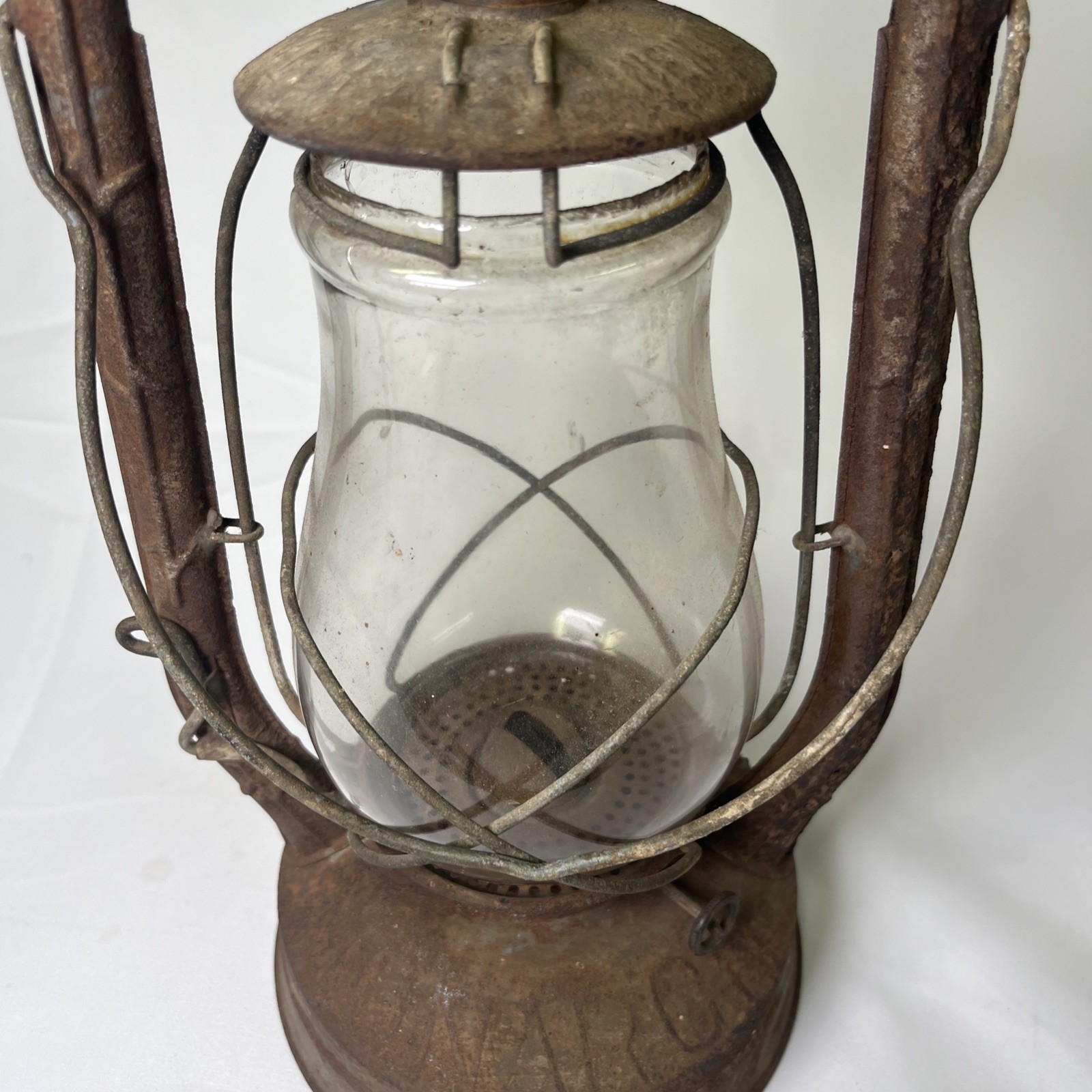 Antique or Vintage Dietz NY Monarch USA 13" Approx Kerosene Oil Lantern Rustic