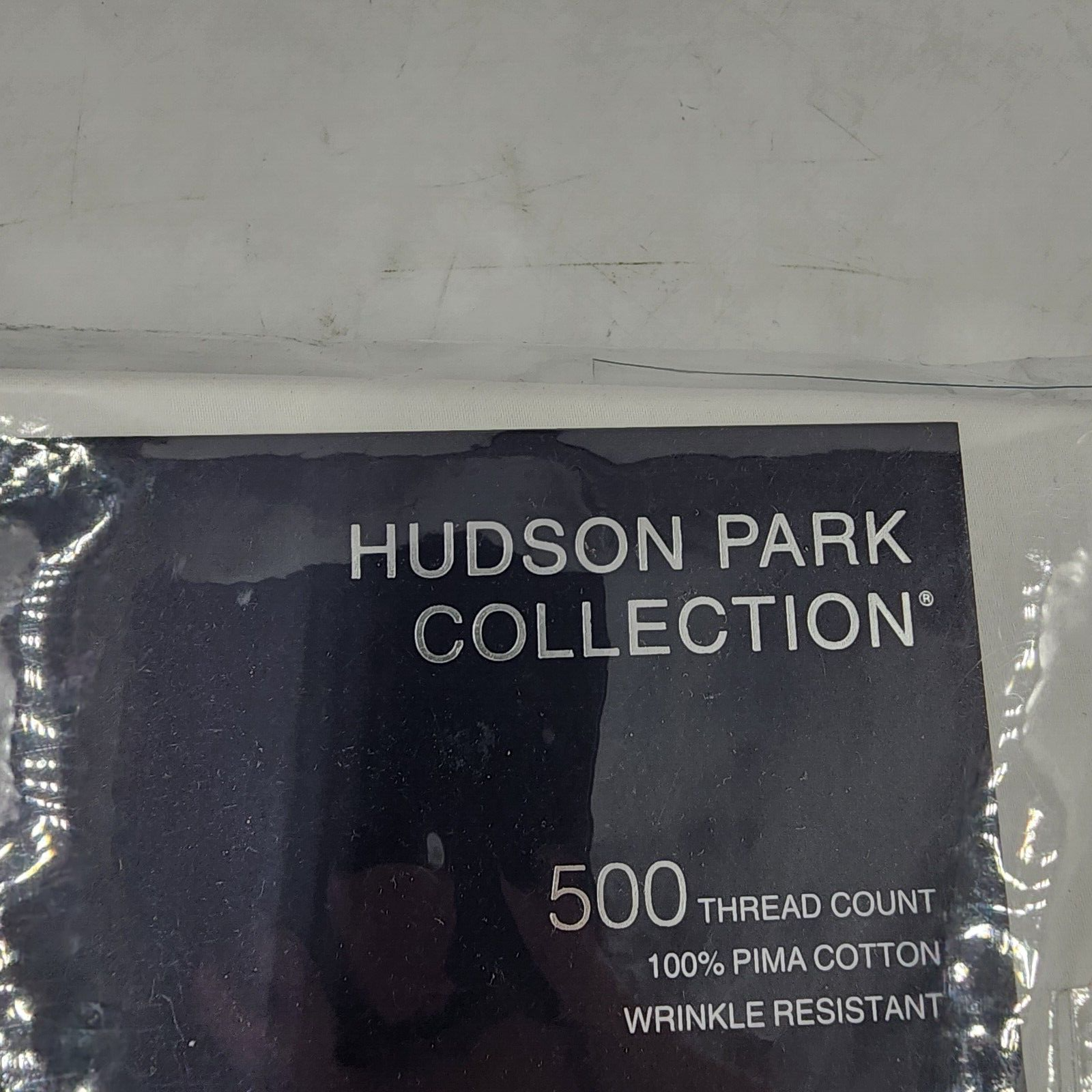 Hudson Park Collection 500TC Embroidered Geo Euro Pillow Sham 26in x 26in Sand - Picture 3 of 16