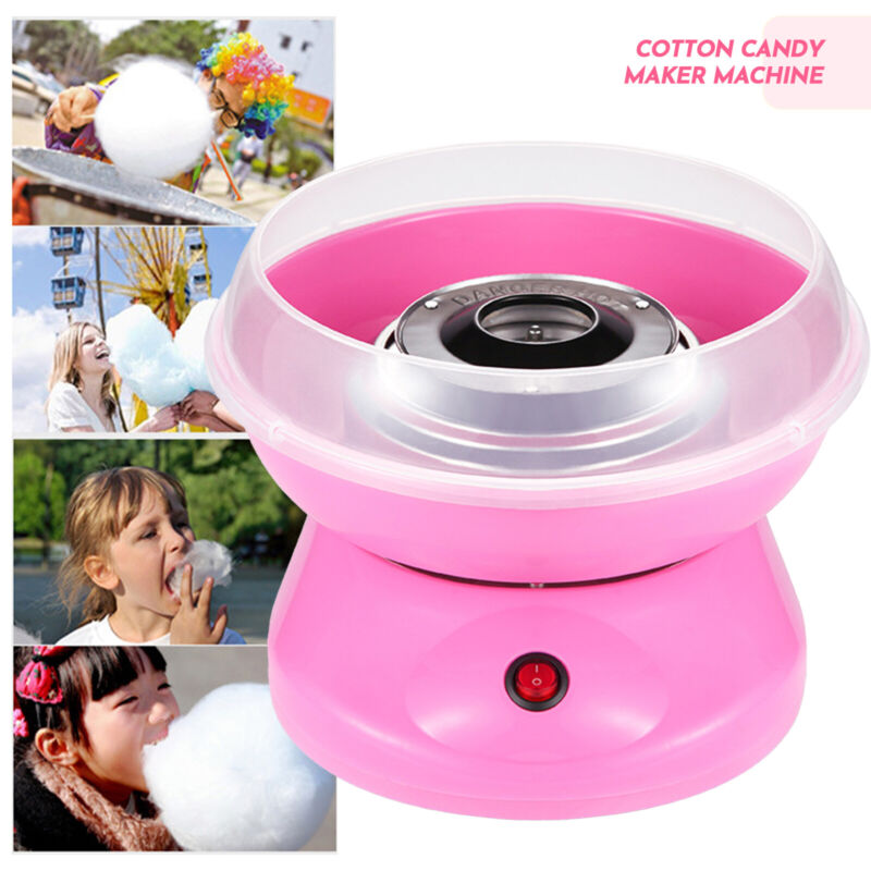 400W Electric Cotton Candy Machine Cotton Candy Maker Large Splash-Proof Plate