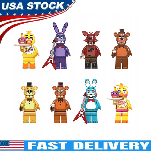 8X FNAF Five Nights at Freddy's Action Figure Birthday Toy Gifts Pirate 2024 New