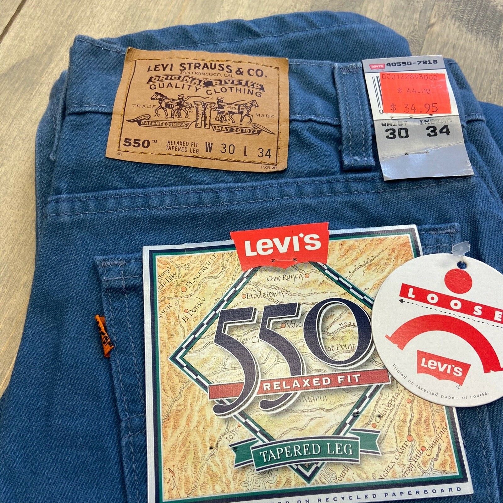 Джинсы Vintage Levi's 550 Relaxed Fit 