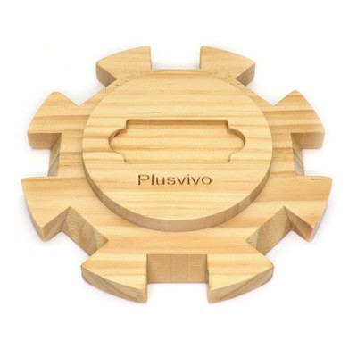 Mexican Train Hub Up to 8 Players, Premium Pine Wooden Hub Centerpiece for Me...