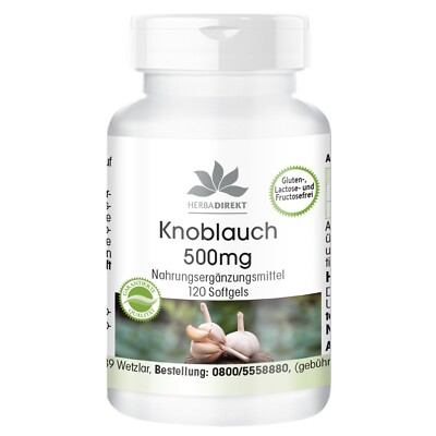 Aglio 500 mg - 120 softgel per 2 mesi - Allium sativum | Herba Direct