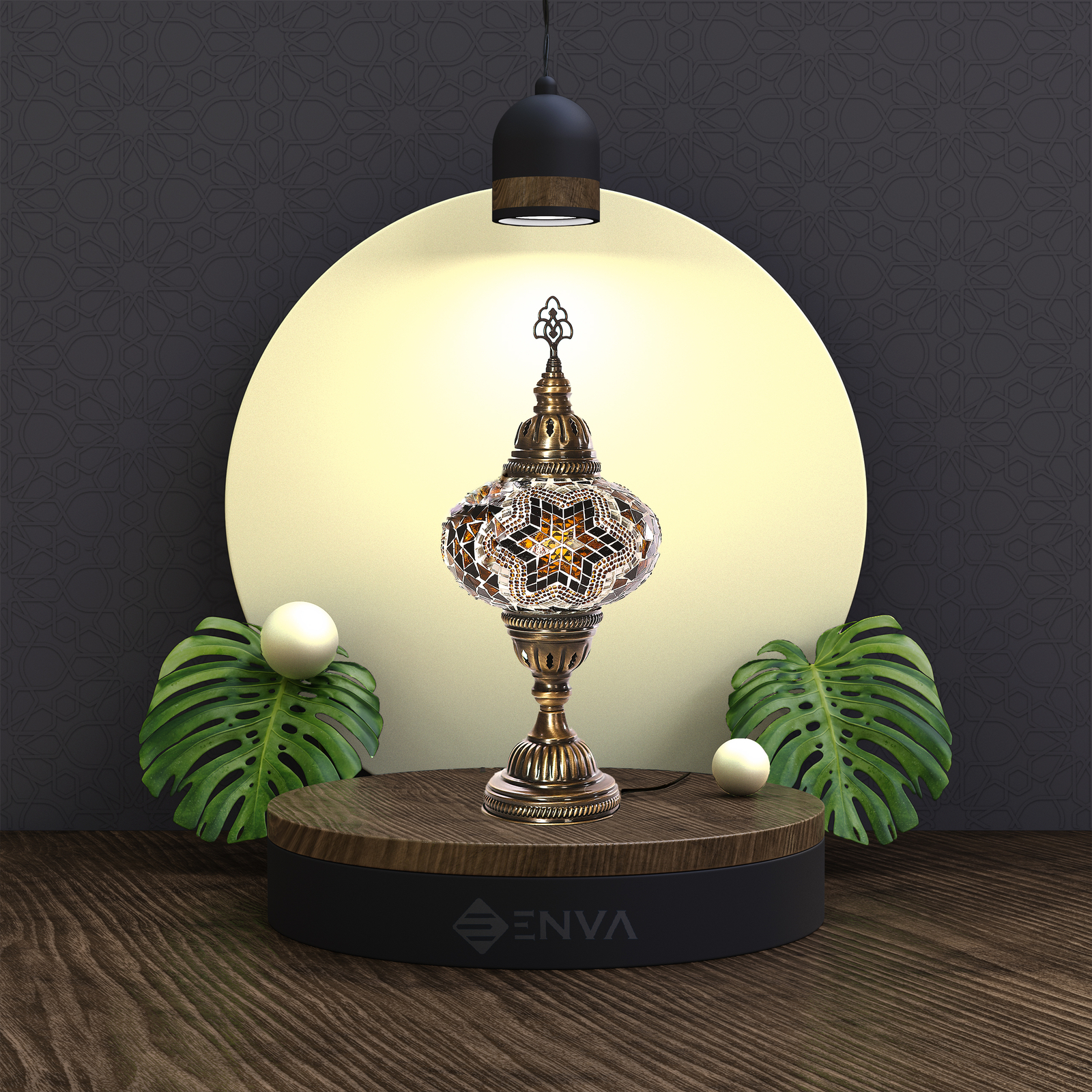 Handmade Turkish Moroccan Mosaic Table Bedside Tiffany Desk Lamp Light Large - Picture 11 of 24