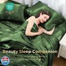 Sasttie Satin Sheets Queen Size - 4 Pieces Luxury Soft Green Silky Bed Sheets Set with Pillowcases - Smooth Silk-Like Satin Fabric, Reinforced 14 Inches Pocket, Oeko-Tex Certified