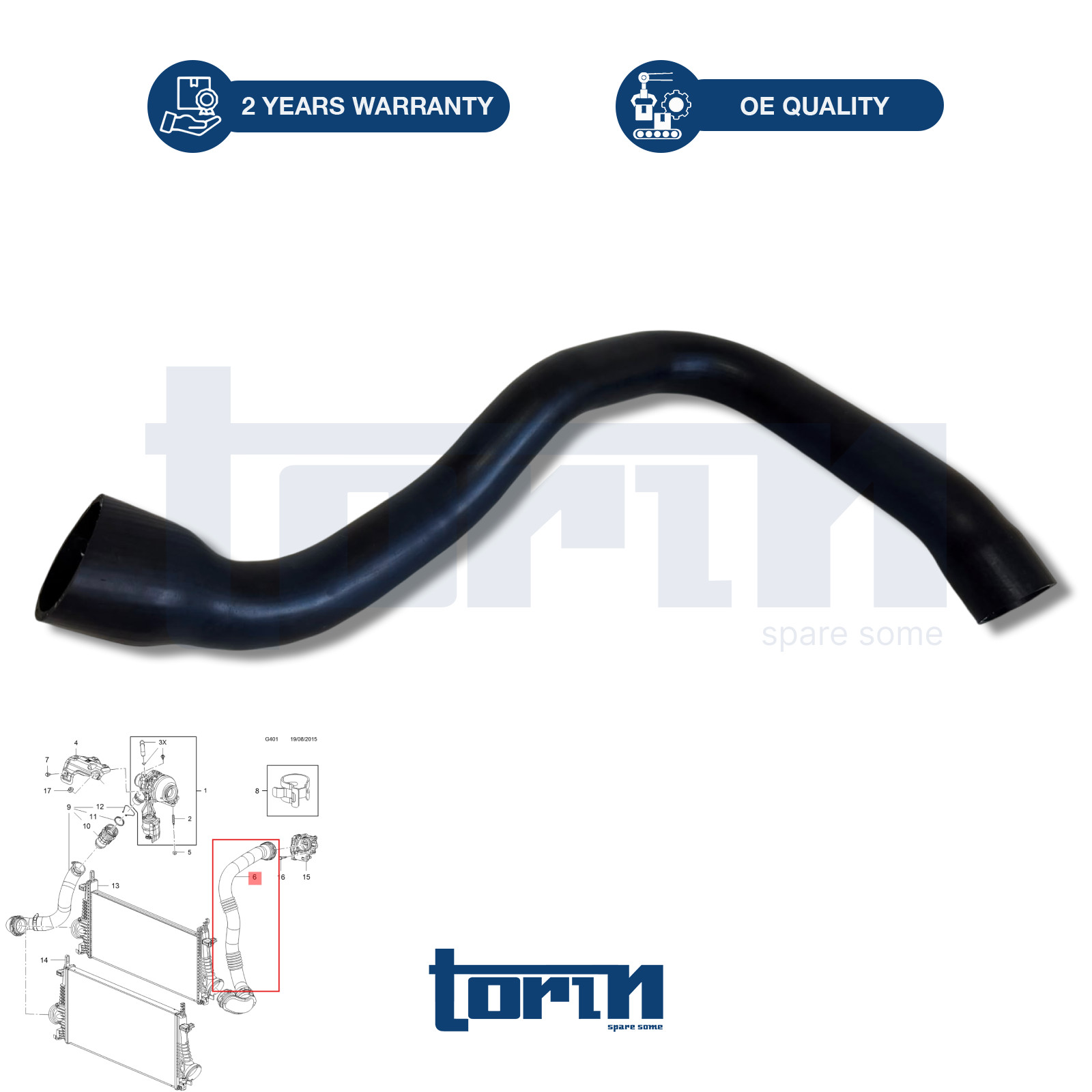 TURBO INTERCOOLER HOSE PIPE FOR VAUXHALL INSIGNIA A B 1.6 2.0D 2014-ON 13419441