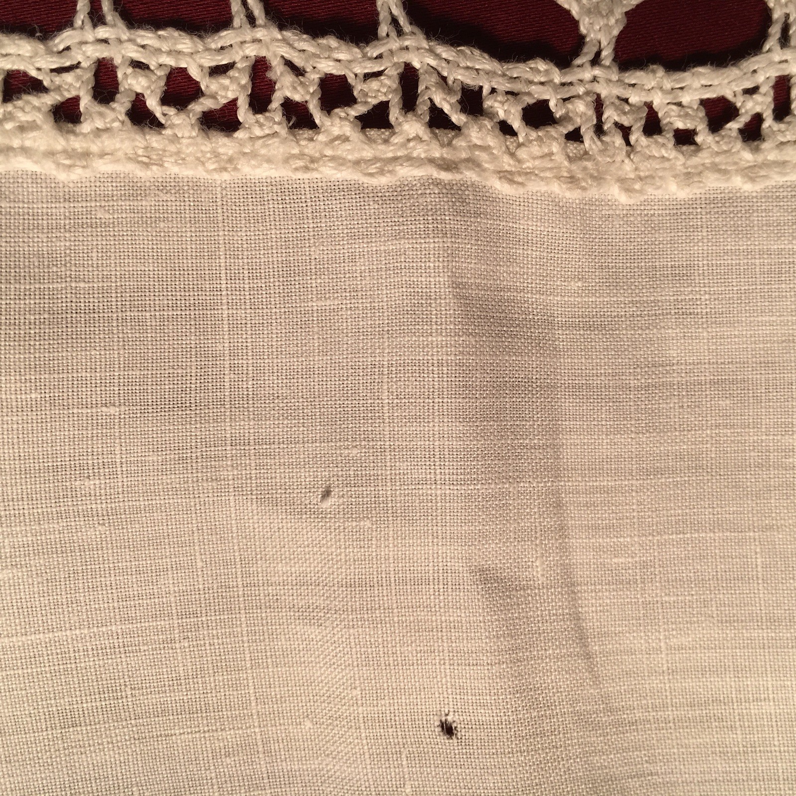 Exquisite Vintage Linen Hand Crocheted Table Runner - 50