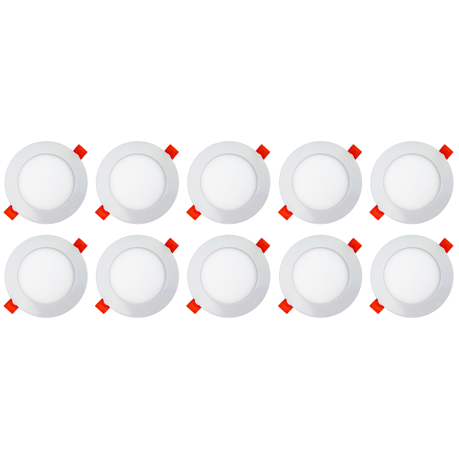 LED Einbaustrahler 230V flach - 10er Set - 6W LED Spot - Einbauleuchten