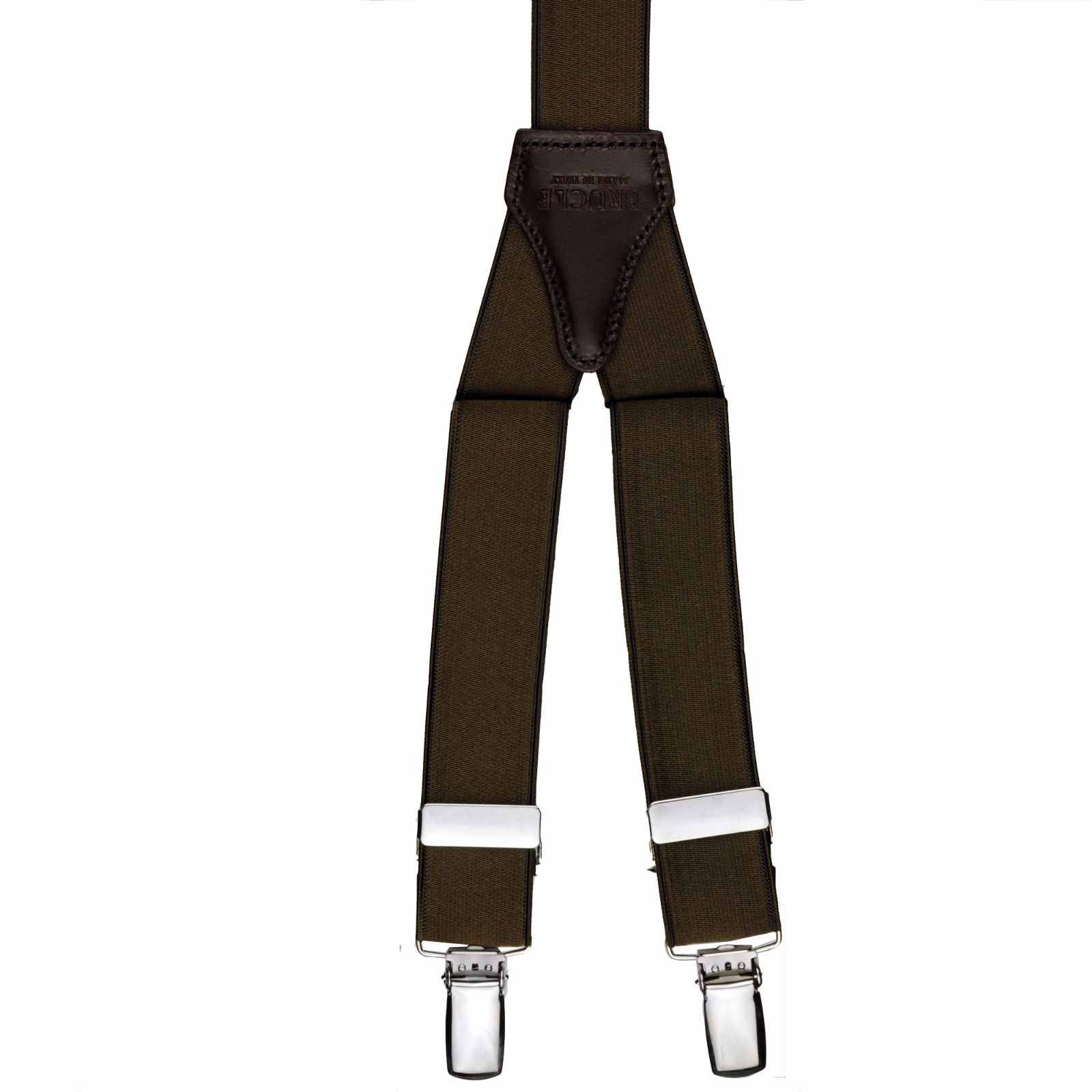 Bretelle Elasticizzate Tinta Unita Uomo Donna Cinghia Regolabile Marroni hac
