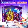 APOTODITO Musical Christmas Cards, Cyberpunk Pop Up Cards with Music and Light, Christmas Gift for Holiday New Year for Women Men Kids Family Friends Children.