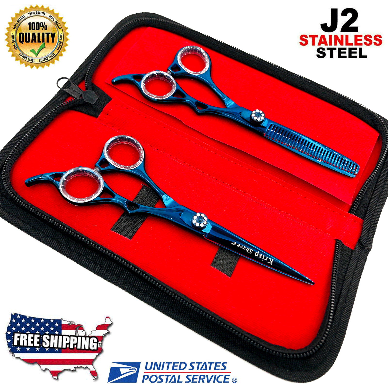 Professional Salon Hair Cutting Thinning Scissors Barber Shears Hairdressing Kit
