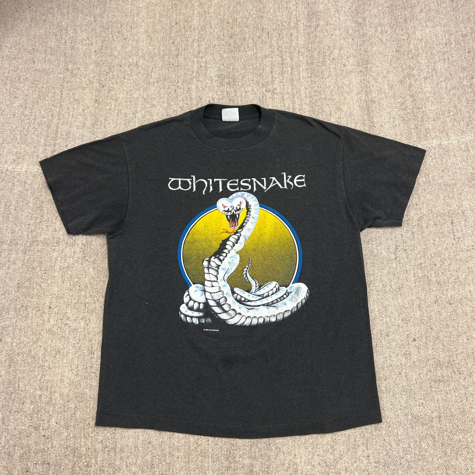 87年製·ビンテージ!ホワイトスネーク“アメリカツアー1987-88”　黒　L Vintage Whitesnake Shirt Mens Medium Black 1987 Tour | eBay