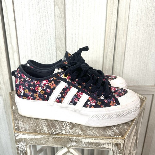 パイソン柄☆アディダスレディースオリジナルNIZZA PLATFORM MID Adidas Originals Nizza Platform Mid Floral Women's - POIZON