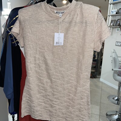 Walter Baker Cherish Top Short Sleeve NWT Sand