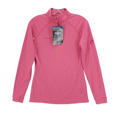 NWT MAMMUT Klamath Power Wool Blend Polartec Half Zip Pullover Magenta SMALL