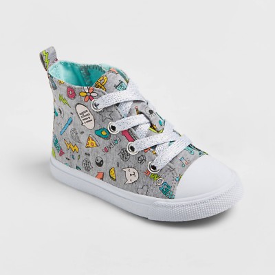 NWT Cat & Jack Toddler Multi Color Jory High Top Sneakers size 5 Girls Hi!