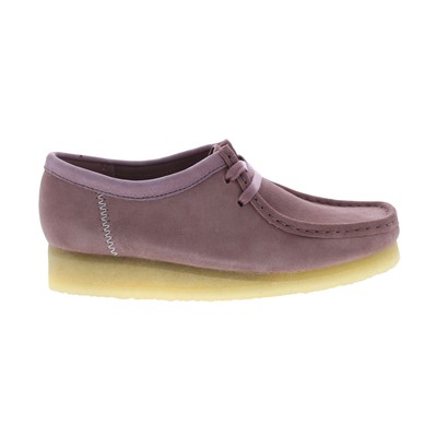 

Clarks Wallabee 26163265 Женские розовые замшевые оксфорды и туфли на шнуровке в стиле кэжуал, Розовый, Clarks Wallabee