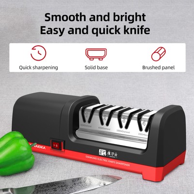 TAIDEA 4 Stage Electric Knife Sharpener for Straight Ceramic Kitchen Knives P2V2