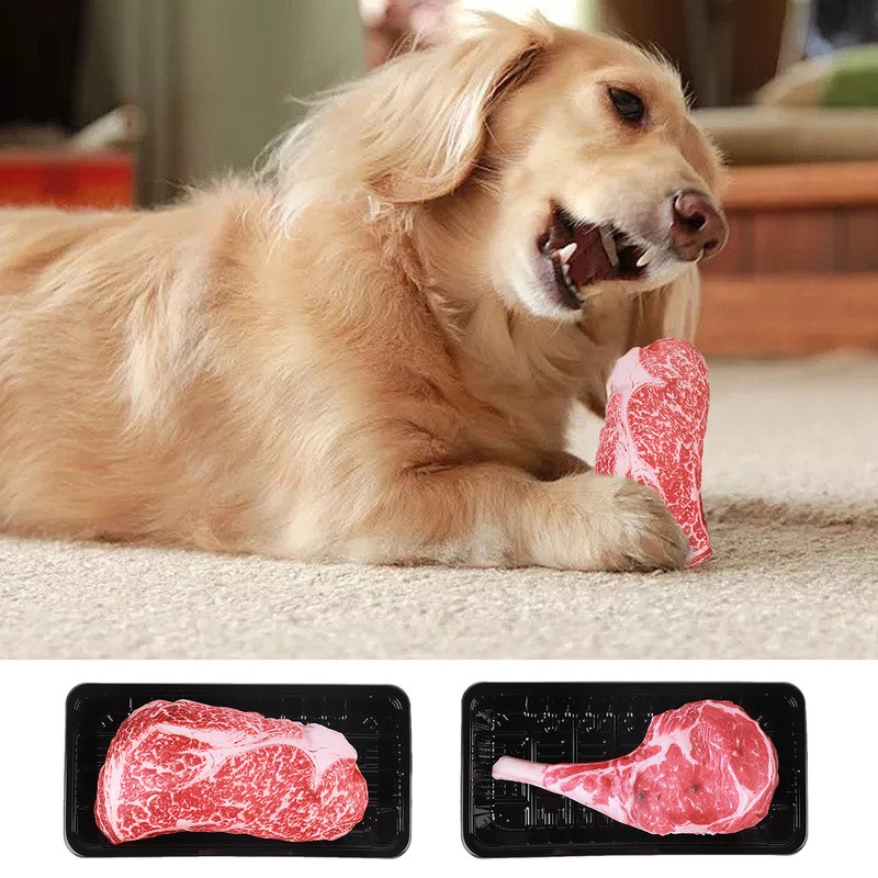 Simulation Steak Voice Teething Pet Supplies Sound Chew Toys