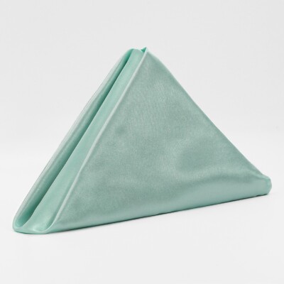 YCC Linens - 20 Inches Square Shiny Satin Napkins,Cloth Dinner Table Silk Napkin