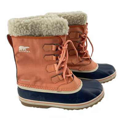 Sorel Cream/Orange Winter Carnival Waterproof Boots | New