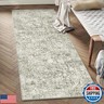 PureCozy 2x8 Runner Rug Washable Vintage Indoor Hallway Carpet Non Slip Taupe Bedroom Low Pile Kitchen Distressed Long Retro Accent Throw Rug for Bathroom Dining Laundry Living Room