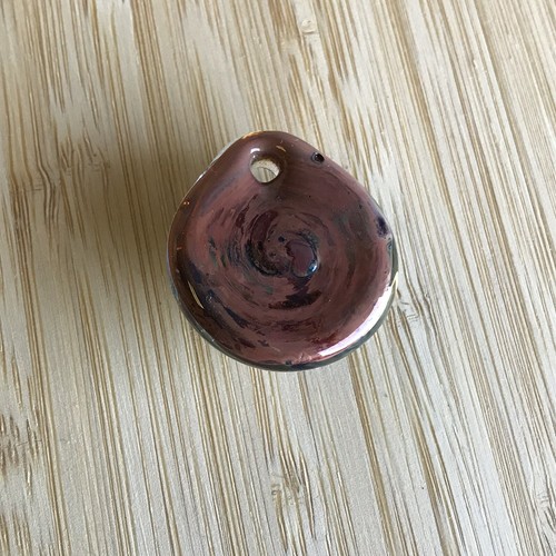 Handmade By James Tinker, 35 X 30mm with A 3mm Hole, Borosilicate Pendant, OOAK