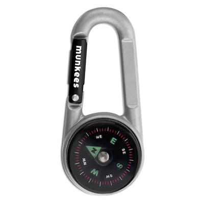 Ace Camp Carabiner Compass and Thermometer, Small Pocket-Sized Waterproof Gea...